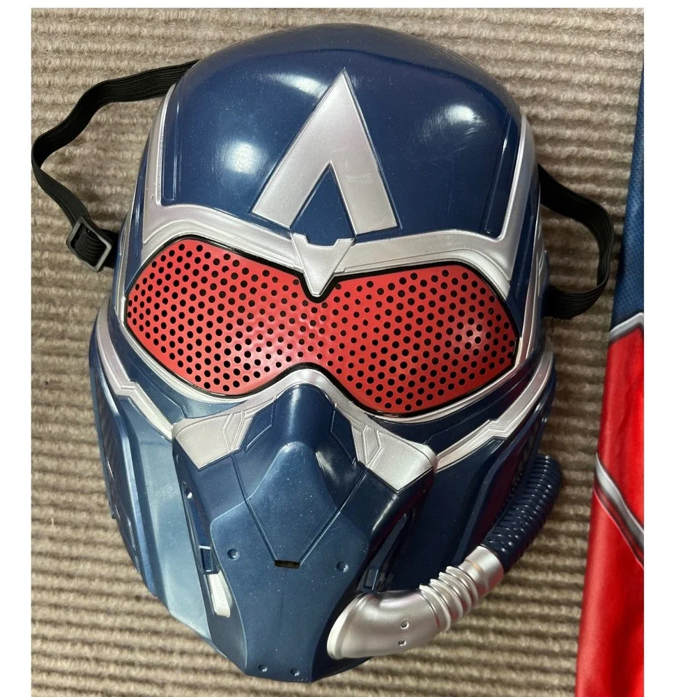 Marvel Captain America Sam Wilson Brave New World Kids Costume Mask Size M 8-10 - Picture 2 of 8